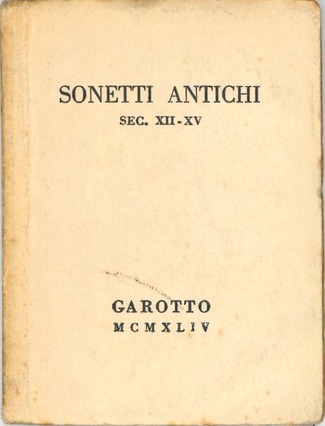 sonetti antichi sec.xii-xv.