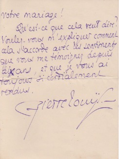 lettera autografa firmata datata 15 maggio - tamaris, inviata ad un giornalista.