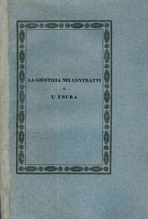 la giustizia nei contratti e l’usura