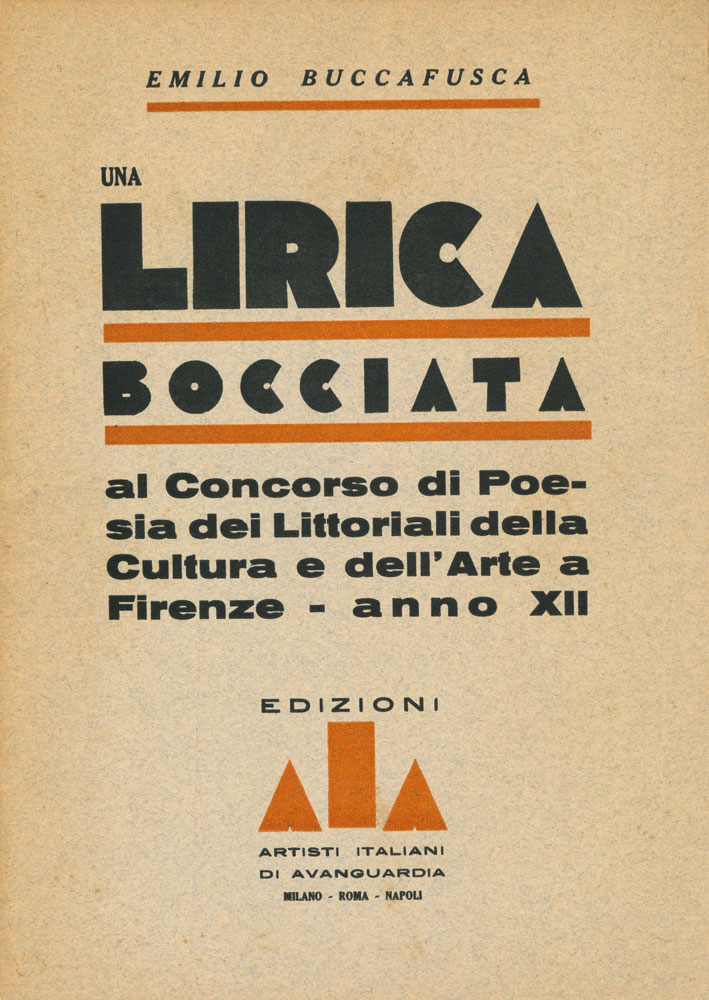 una lirica bocciata al concorso di poesia dei littorali della cultura e dell arte a firenze - anno xii