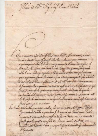 lettera autografa firmata, datata 2 marzo 1748 - torino, inviata al conte d’harrach.