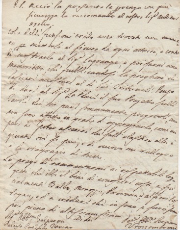 lettera autografa firmata, datata 7 agosto 1809 - parigi, inviata all’abate tommaso valperga caluso - torino