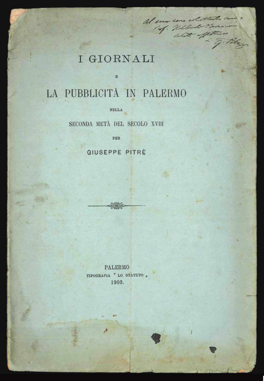 i giornali e la pubblicità in palermo nella seconda metà del secolo xviii