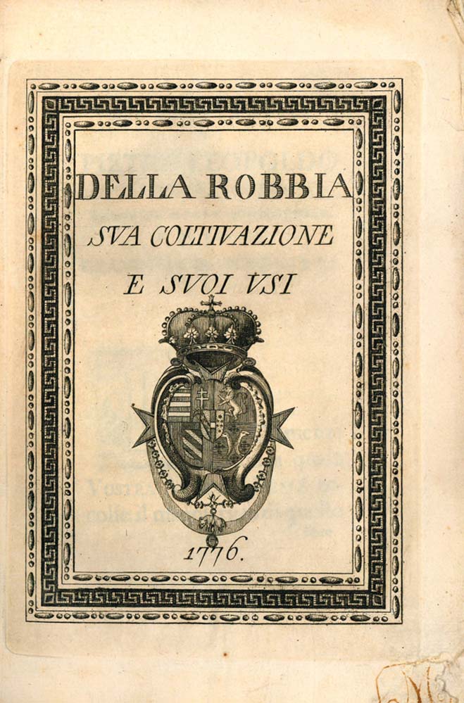 della robbia sua coltivazione e suoi usi