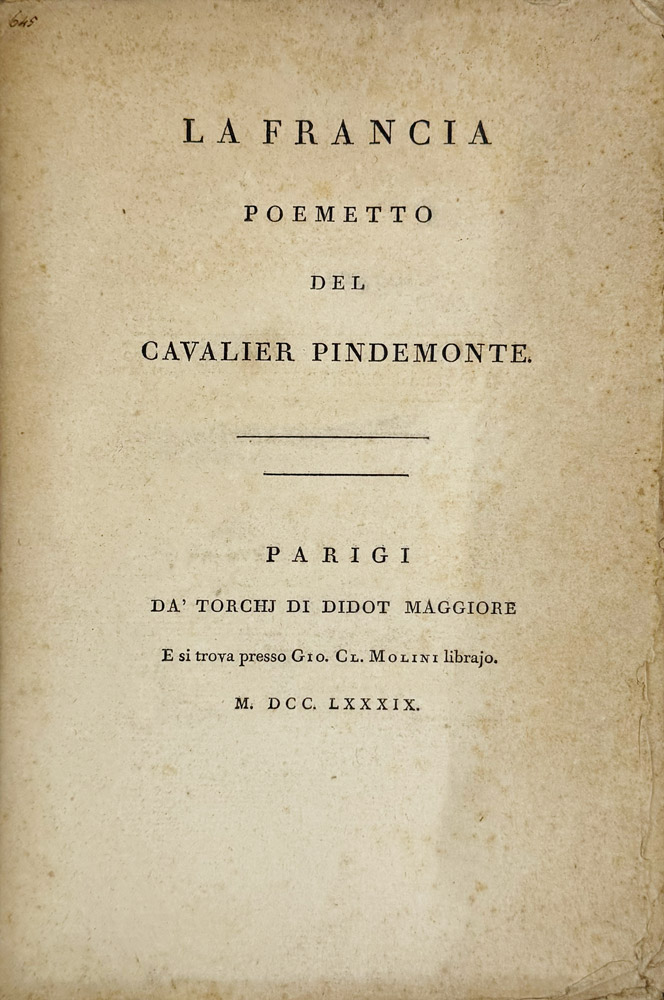 la francia: poemetto
