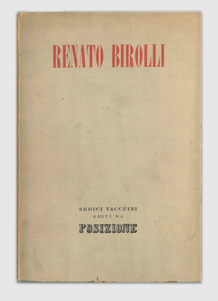 sedici taccuini di renato birolli. con dieci disegni e una nota di umbro apollonio