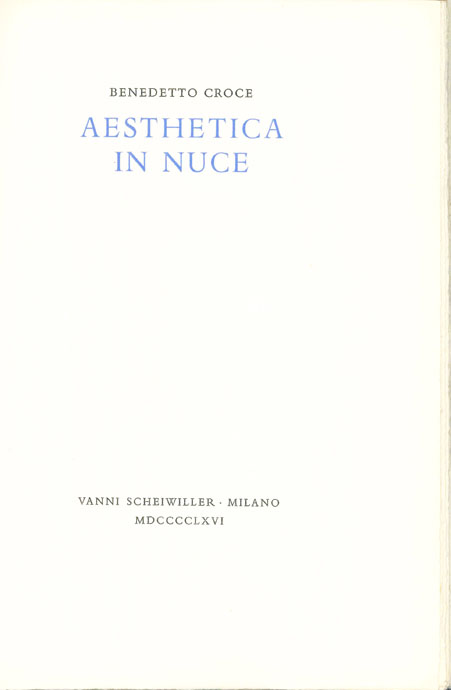 aesthetica in nuce