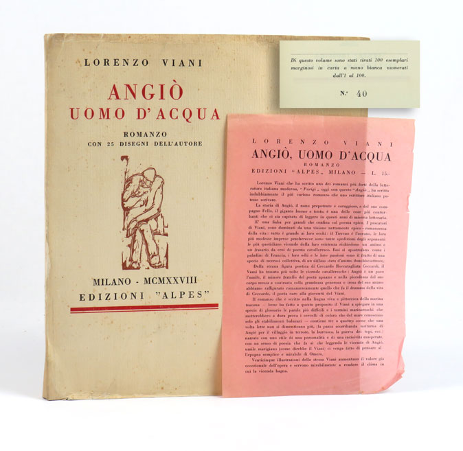 angiò uomo d’acqua. romanzo con 25 disegni dell’autore [in tiratura]