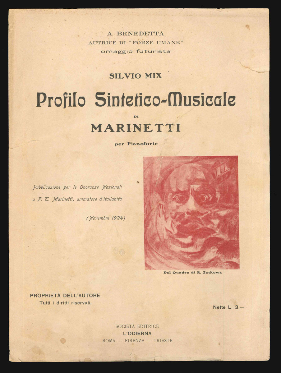 profilo sintetico - musicale di marinetti per pianoforte