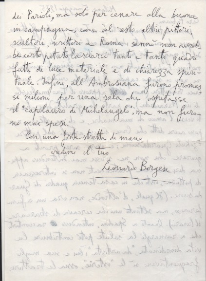 lettera autografa firmata inviata al poeta e giornalista enzo fabiani. datata 5 maggio 1975