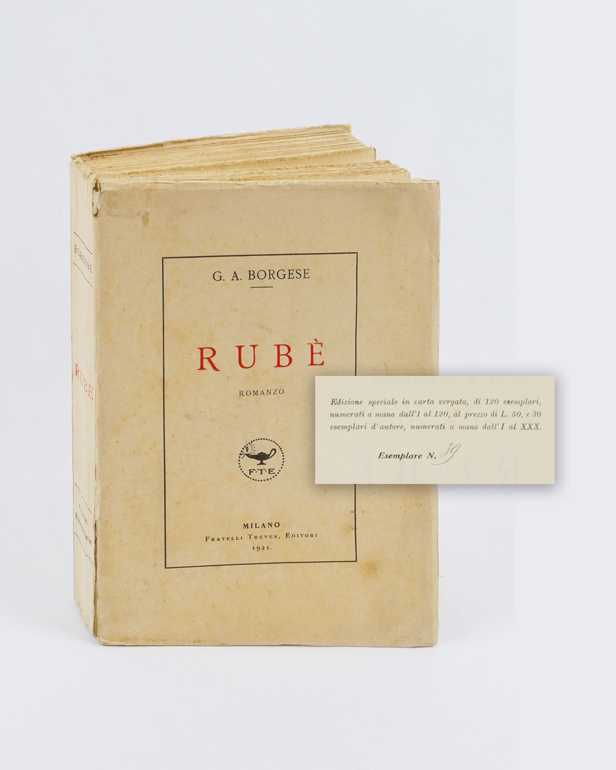 rubè. romanzo [tiratura di testa]
