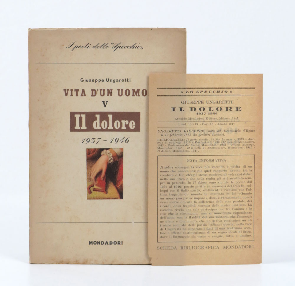 vita d’un uomo v. poesie iv. il dolore. 1937-1946