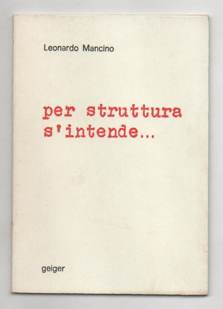 per struttura s’intende...