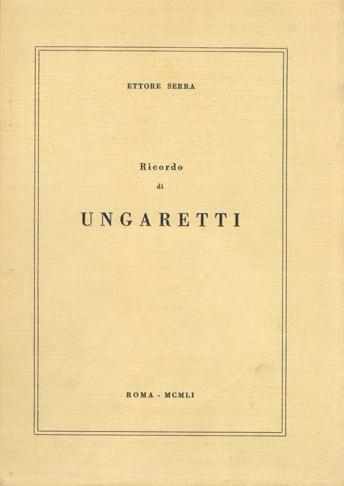 ricordo di ungaretti