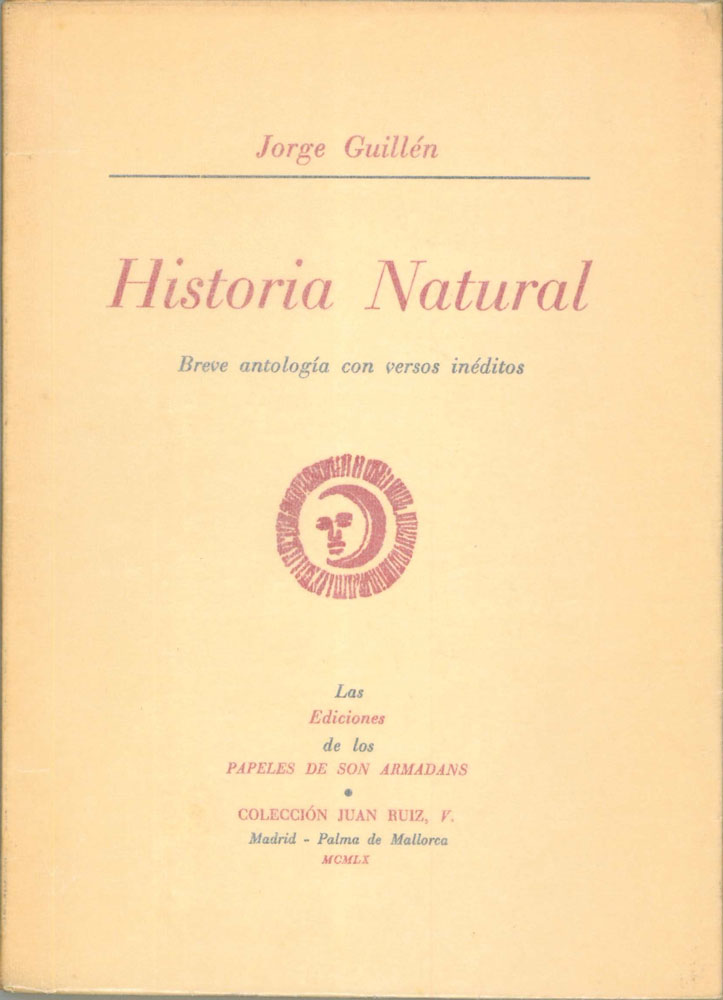 historia natural. breve antologia con versos inèditos