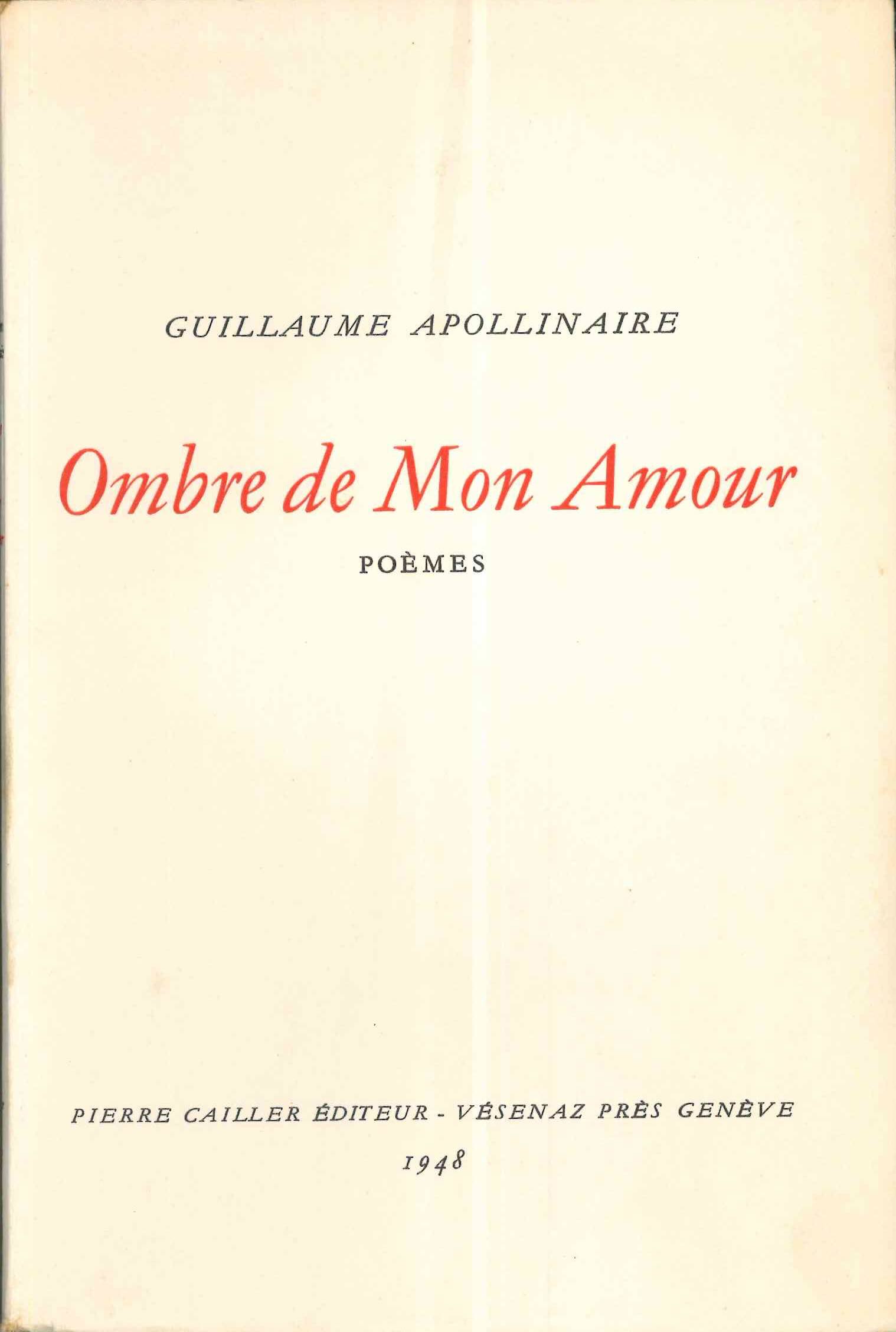 ombre de mon amour. poèmes