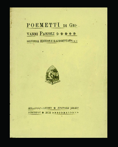poemetti di giovanni pascoli. seconda edizione raddoppiata