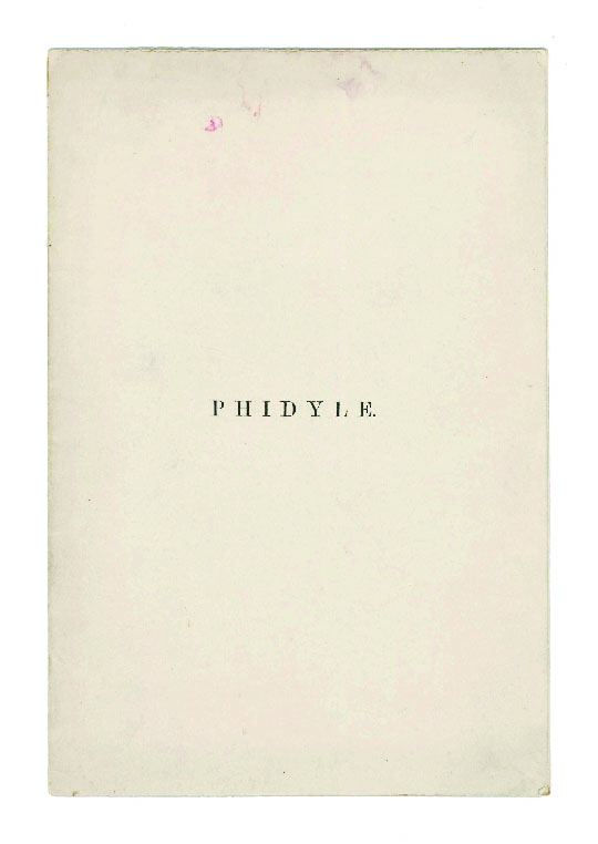 phidyle. carmen johannis pascoli liburnensis in certamine poetico hoeufftiano praemio aureo ornatum