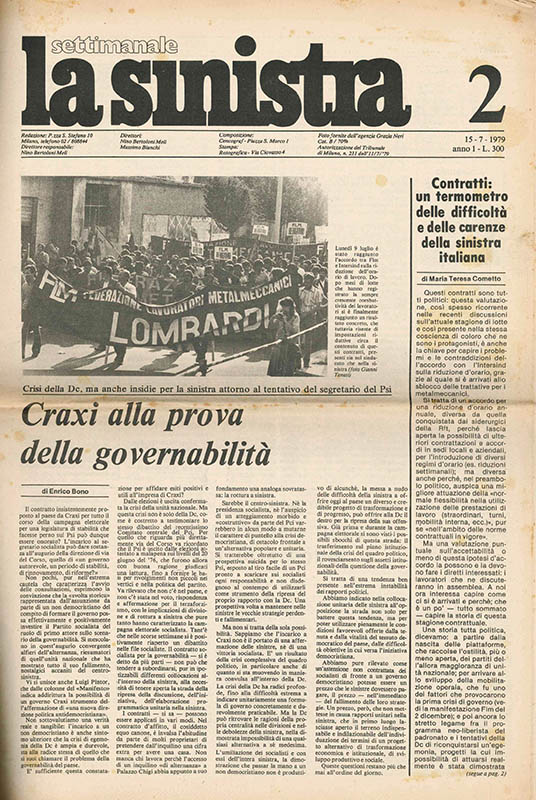 la sinistra. settimanale