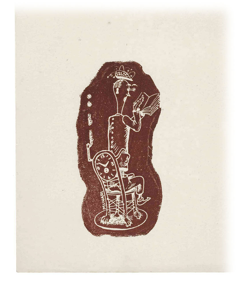 [Carta intestata con disegno di Bruno Munari stampato in sanguigna sul lato lung...