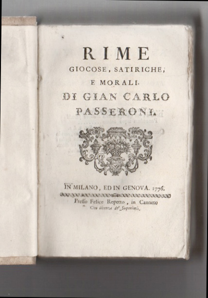 rime giocose, satiriche e morali