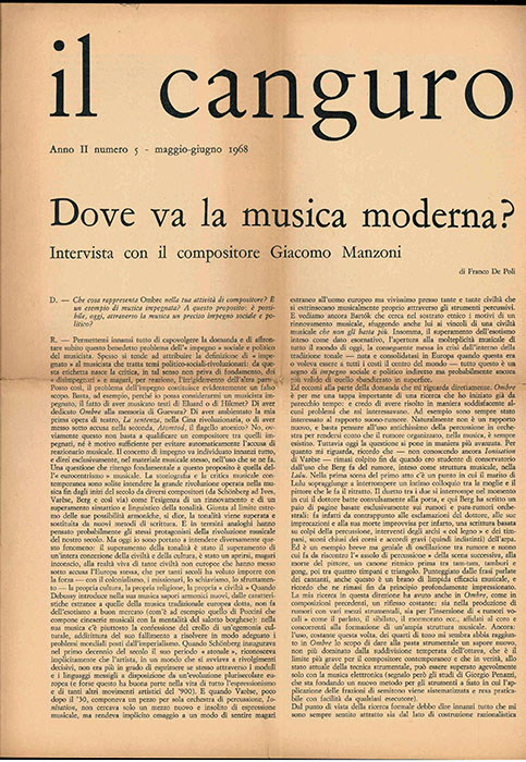 il canguro. bimestrale di cultura