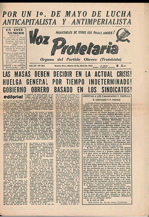 voz proletaria. organo del partido obrero (trotskista)