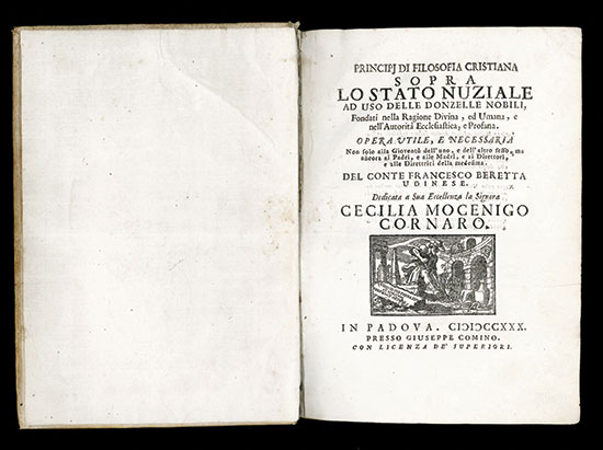 principj di filosofia cristiana sopra lo stato nuziale ad uso delle donzelle nobili