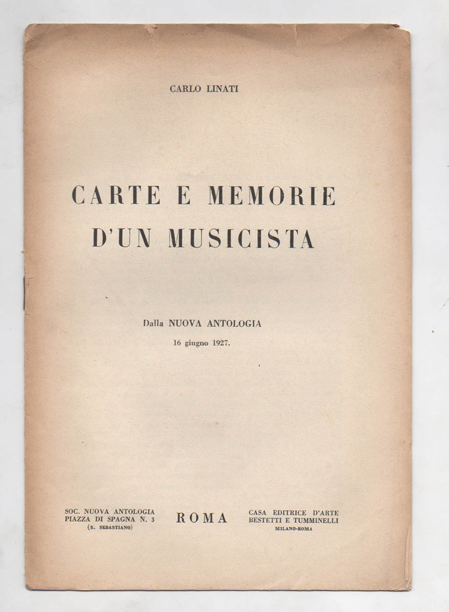 carte e memorie d’un musicista