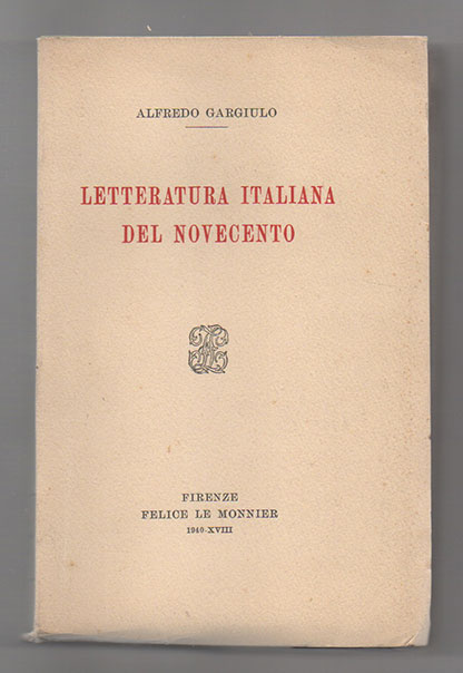 letteratura italiana del novecento