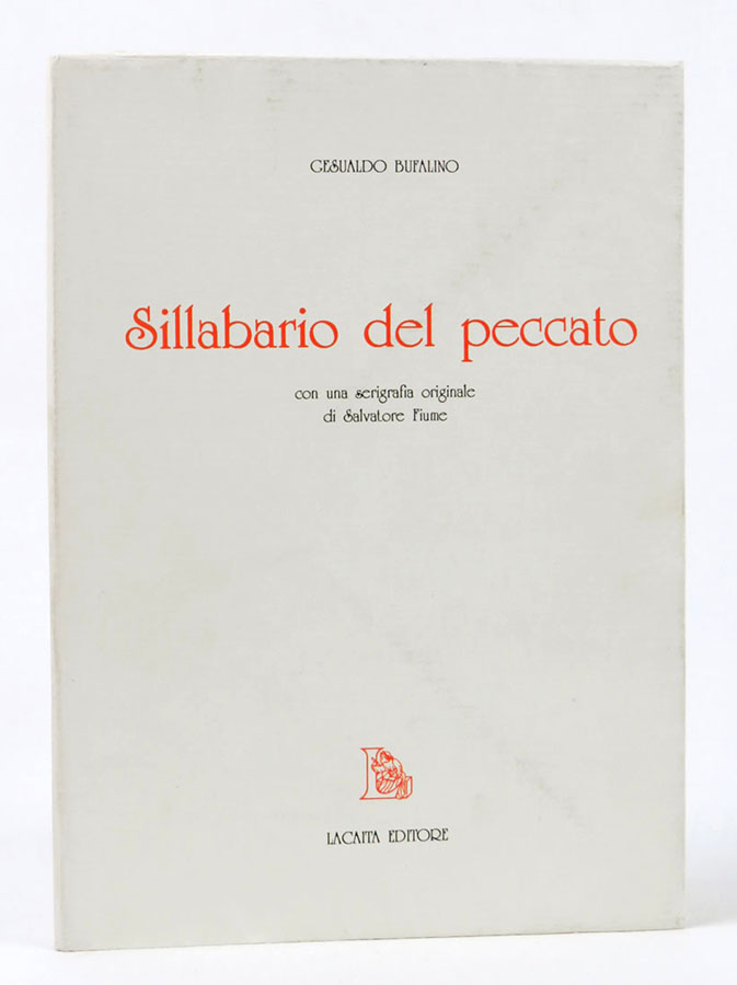 sillabario del peccato. con una serigrafia originale di salvatore fiume