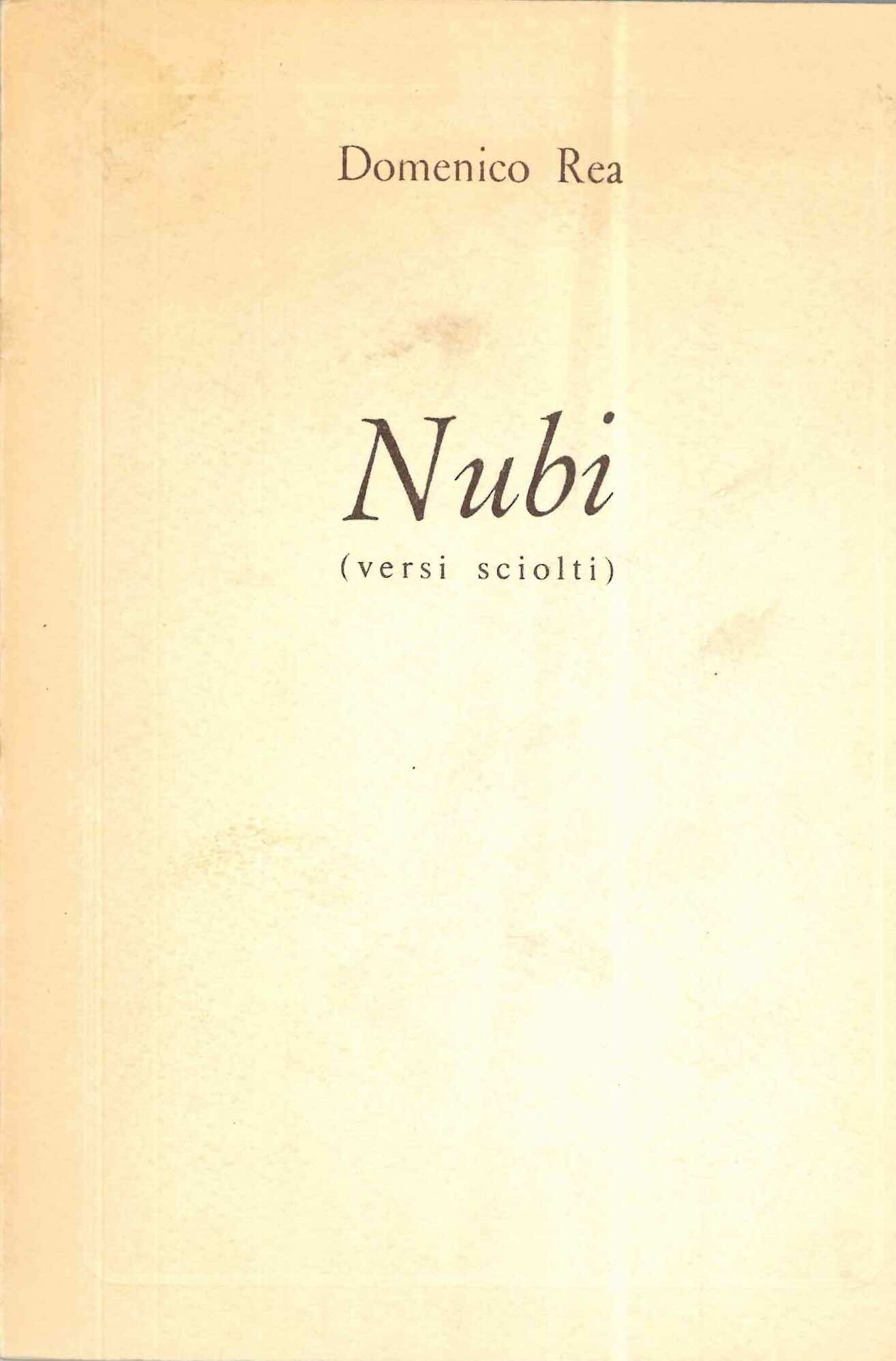 nubi (versi sciolti). 1935 - 1975