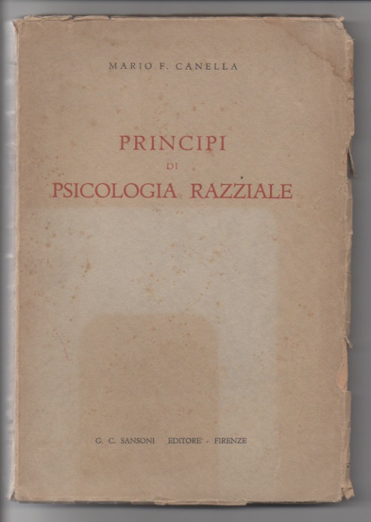 principi di psicologia razziale.