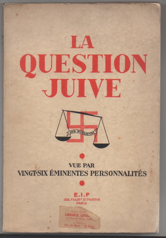 la question juive. vue par vingt-six éminentes personnalités