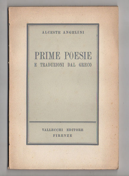 prime poesie e traduzioni dal greco