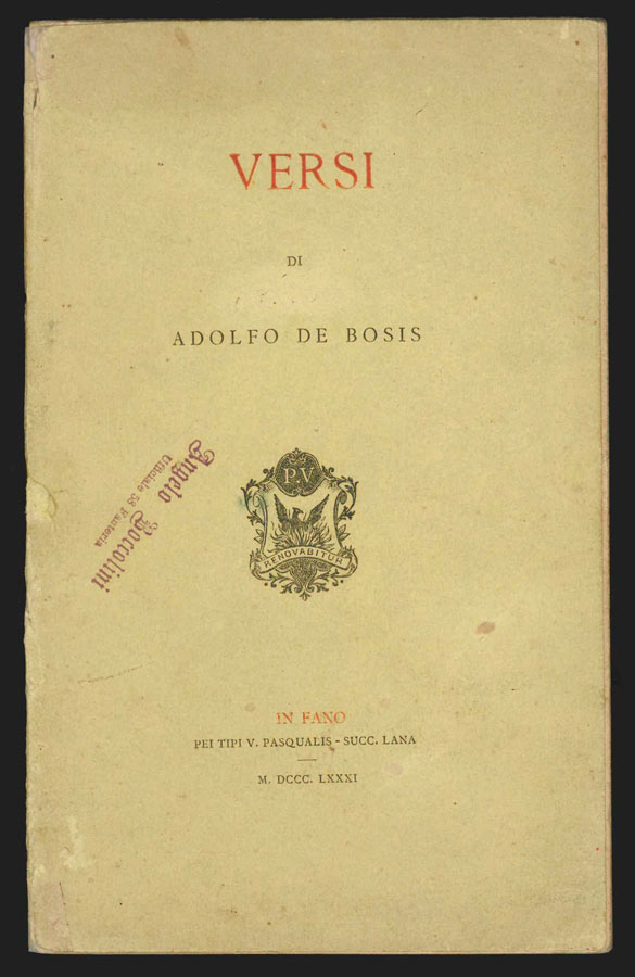 versi di adolfo de bosis