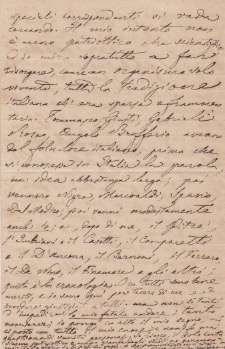 lettera autografa firmata inviata al direttore della biblioteca di alessandria. datata 18 agosto 1893