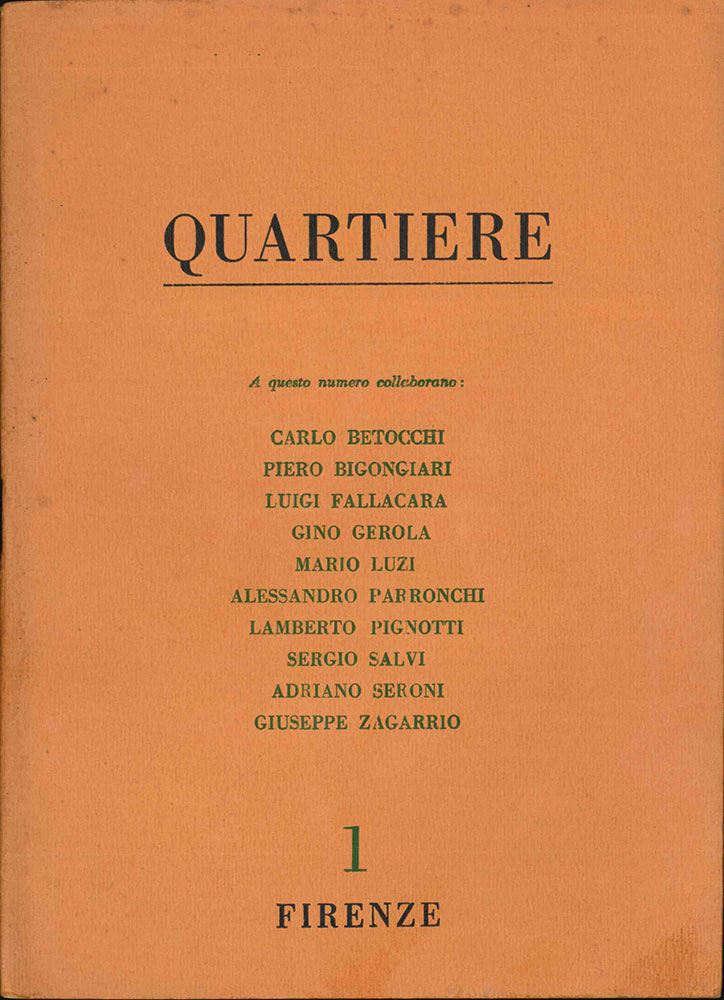 quartiere. quaderno trimestrale di poesia