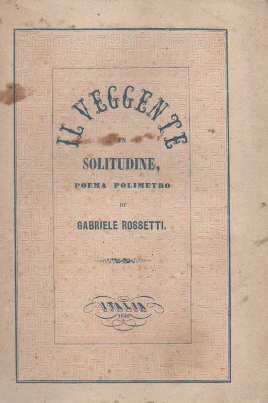 il veggente in solitudine, poema polimetro