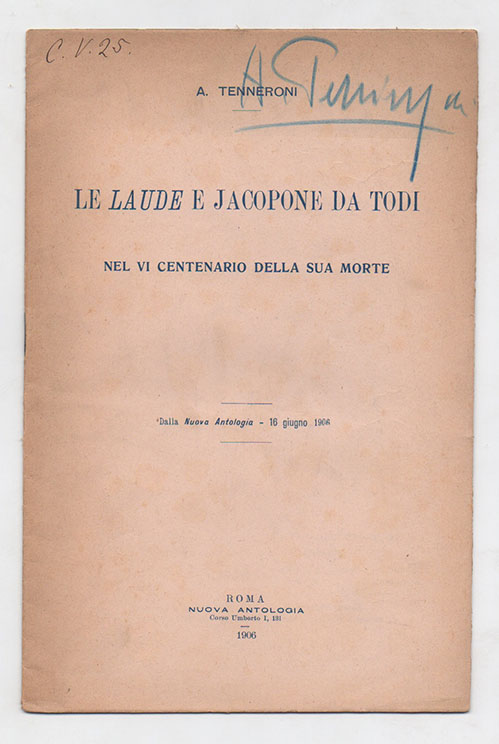 le “laude” e jacopone da todi nel vi centenario della sua morte