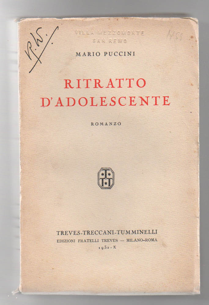 ritratto d’adolescente. romanzo