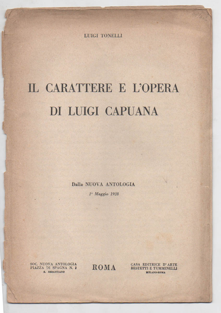 il carattere e l’opera di luigi capuana