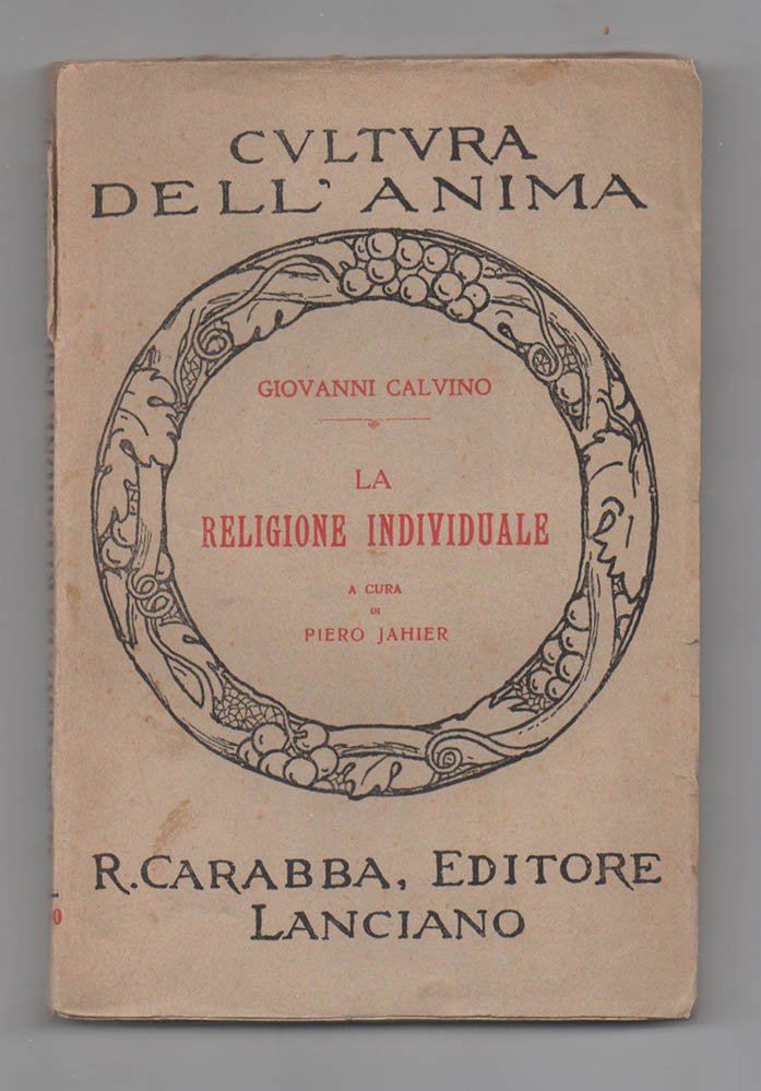la religione individuale. a cura di piero jahier