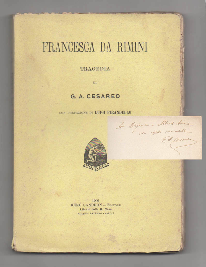 francesca da rimini. tragedia. con prefazione di luigi pirandello