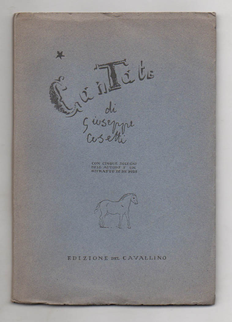 cantate di giuseppe cesetti. con cinque disegni dell’autore e un ritratto di de pisis