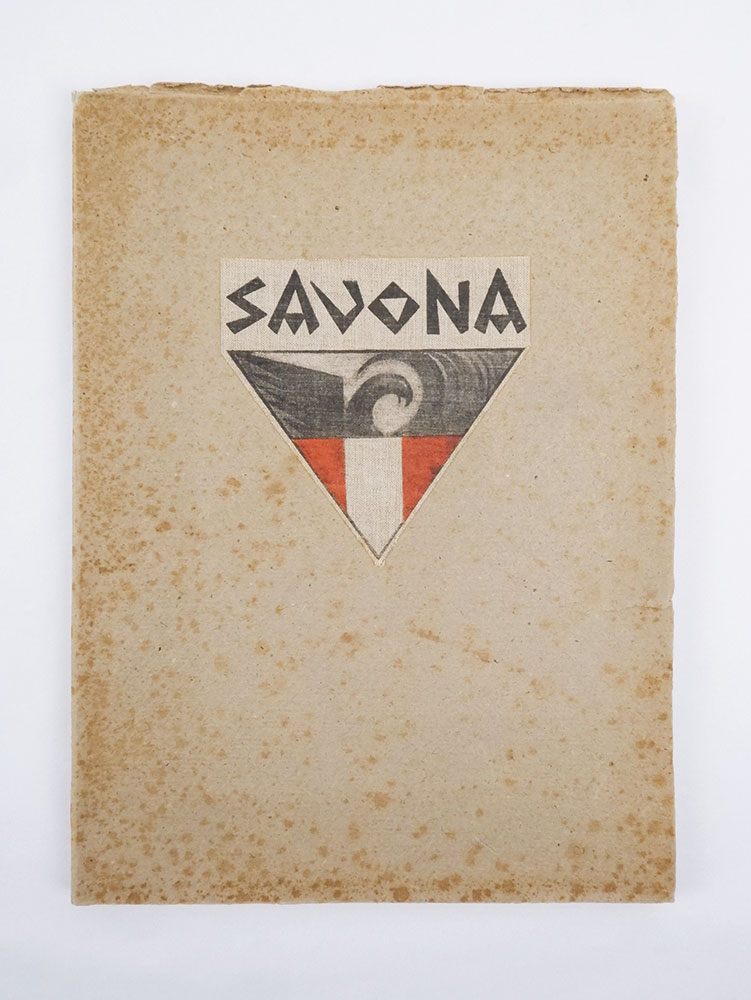 savona [in copertina; al frontespizio:] alla terra più rude al mare più limpido al cielo più azzurro scritti di pennone disegni di acquaviva stampe di brizio [dedica ad angelo barile]