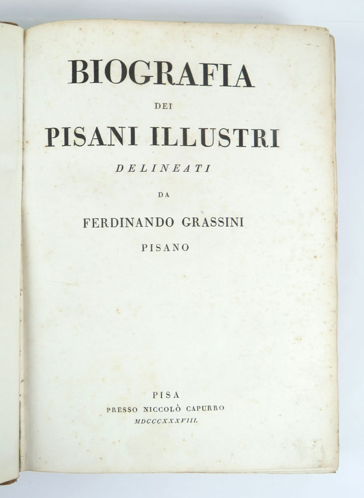biografia dei pisani illustri delineati da ferdinando grassini pisano