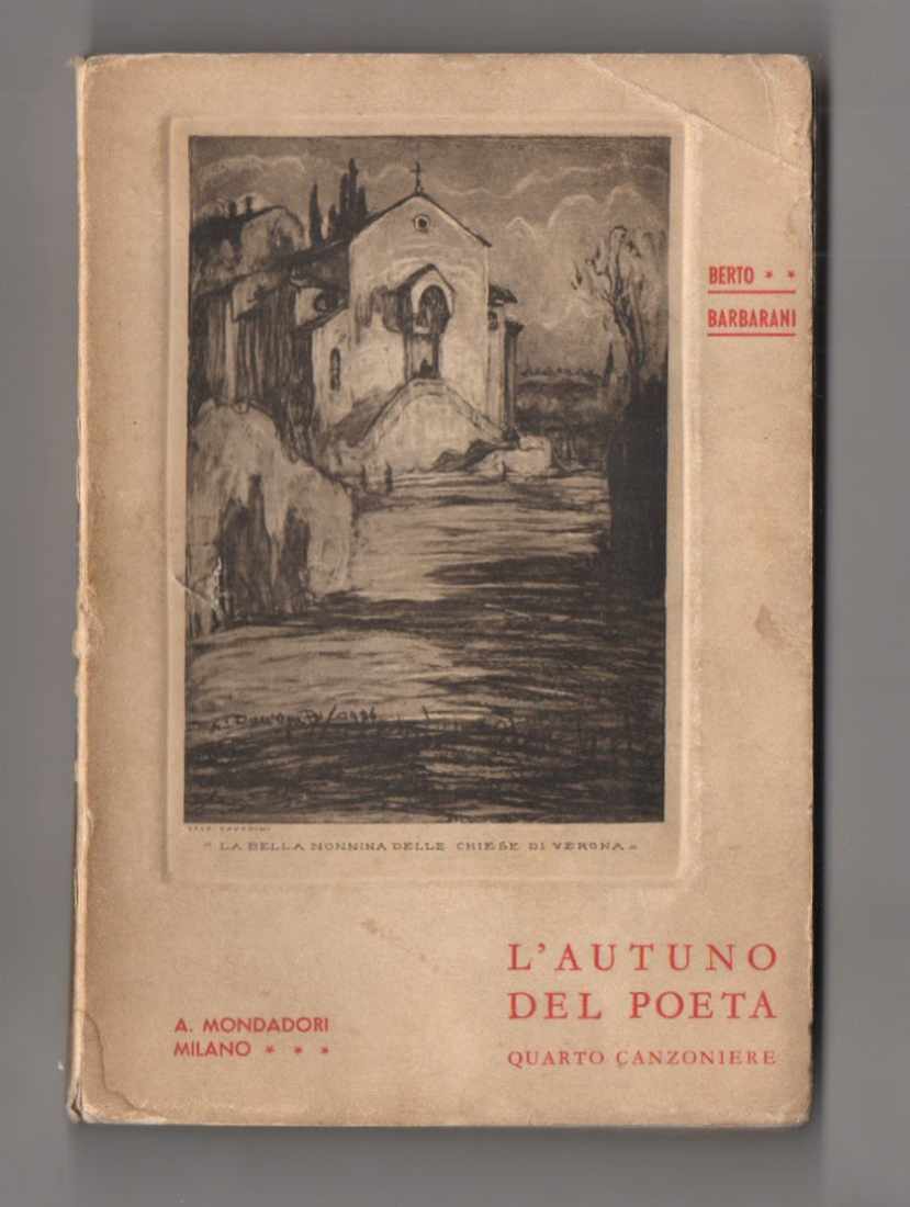 l’autunno del poeta. quarto canzoniere (1923 - 1936). copertina e disegno di angelo dall’oca bianca