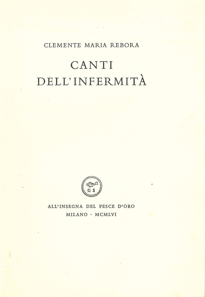 canti dell infermità.