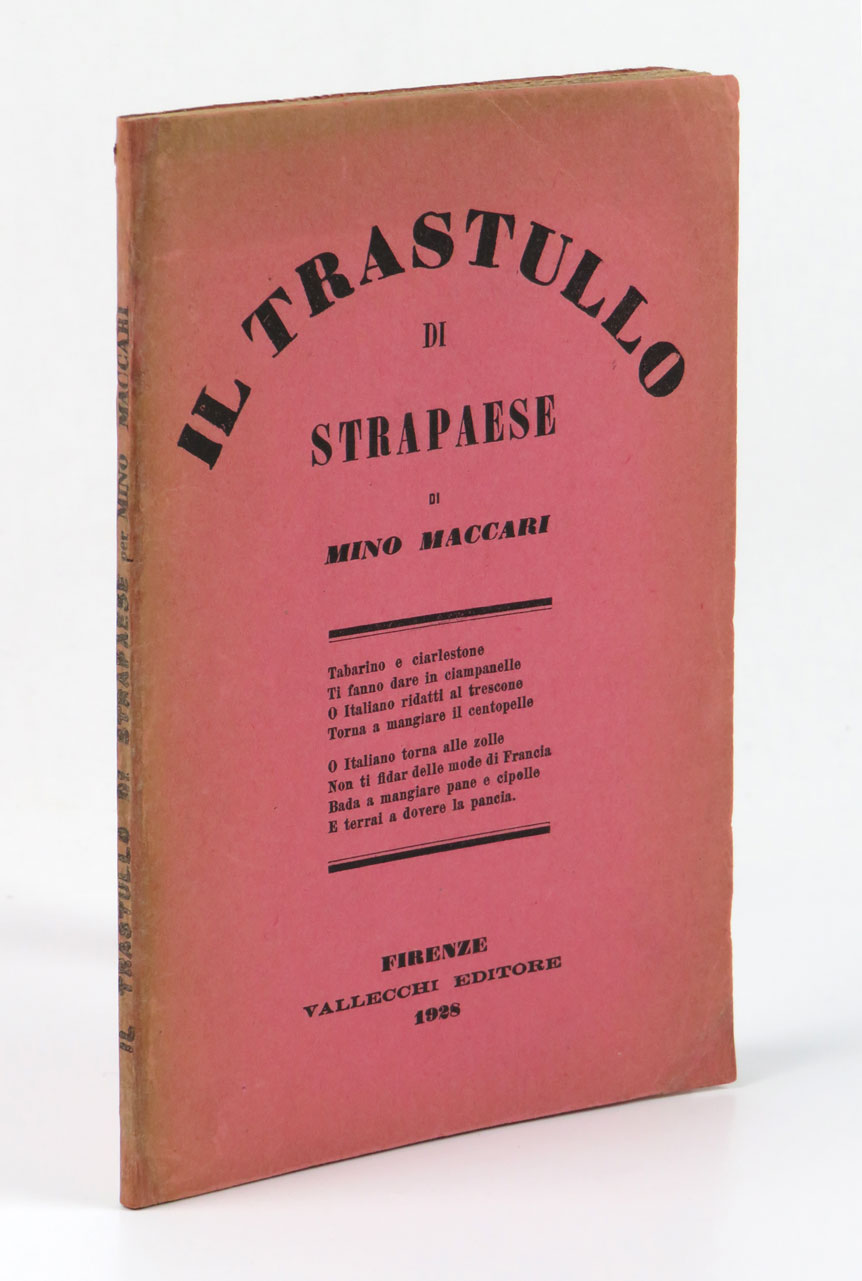 il trastullo di strapaese. canzoncine e legni incisi di mino maccari [copertina rosa]